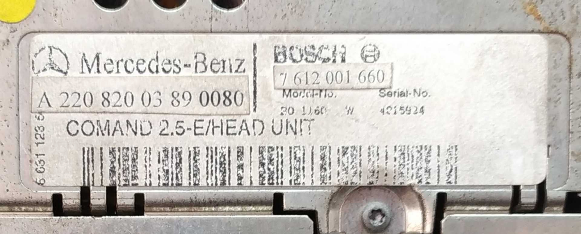 RADIO CD MERCEDES-BENZ CLASE S S 320 (220.065, 220.165) (165 KW / 224 CV) (10.1998 – 08.2005)